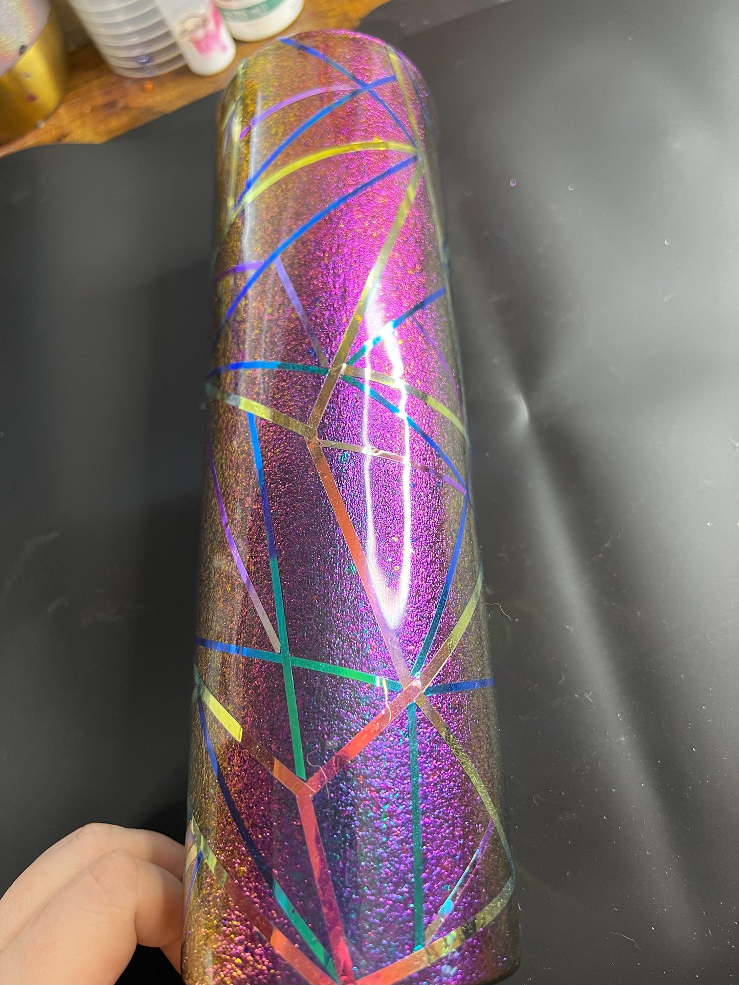 Chameleon Foil Base with Abstract Design # 0013