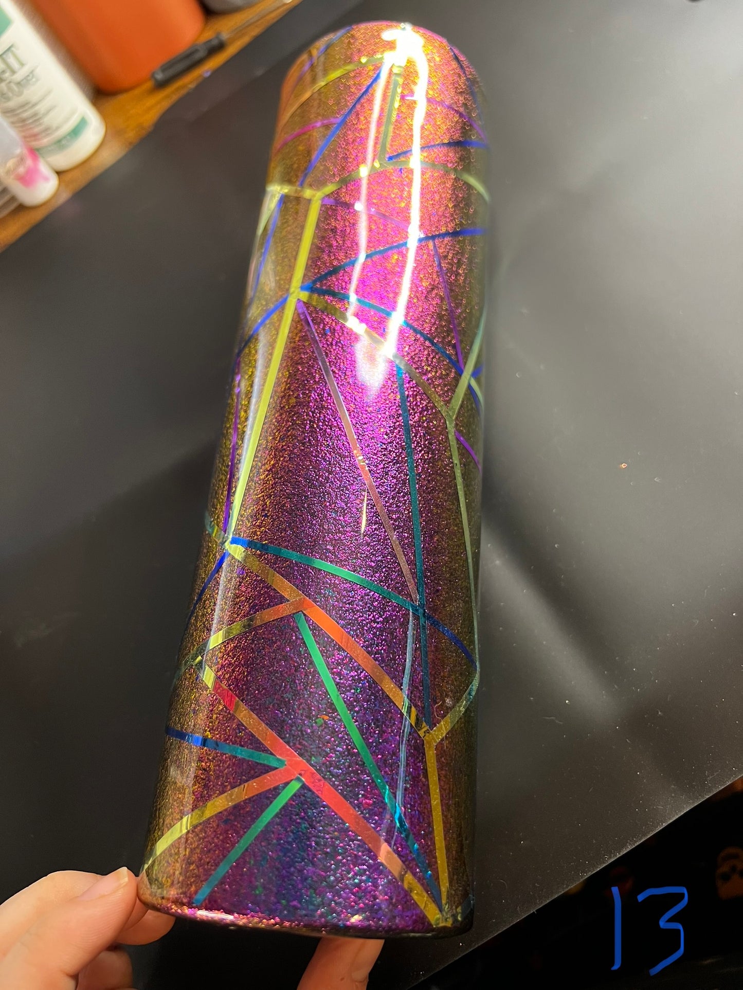 Chameleon Foil Base with Abstract Design # 0013