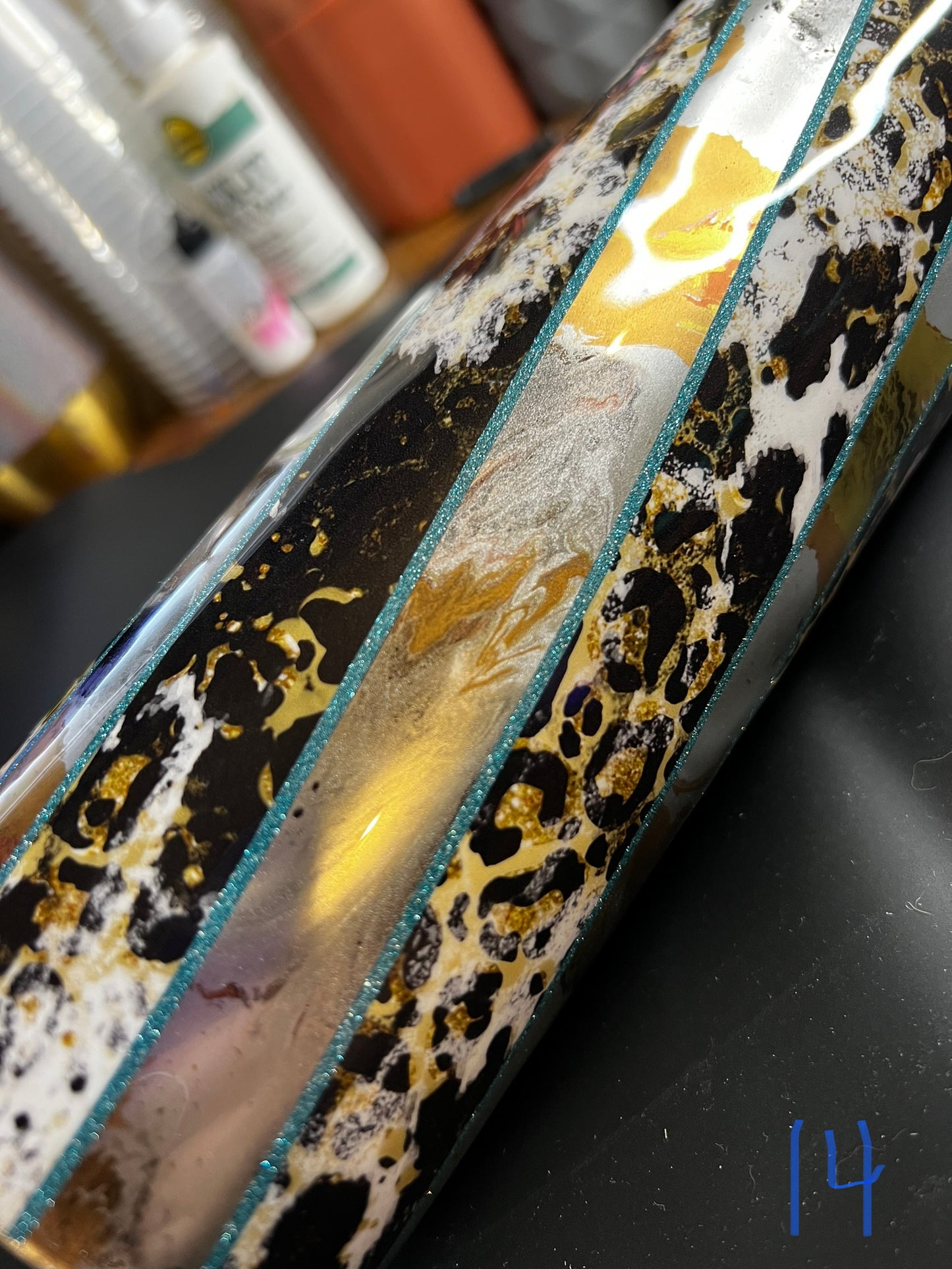 Cow print swirl