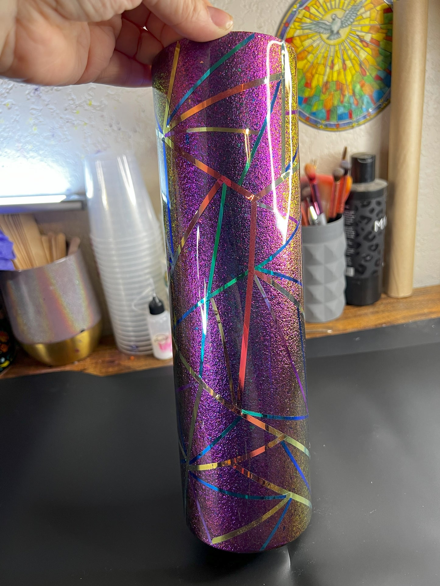 Chameleon Foil Base with Abstract Design # 0013